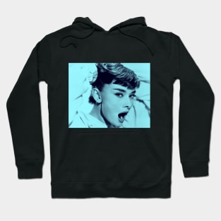 Blue Audrey Hepburn Hoodie